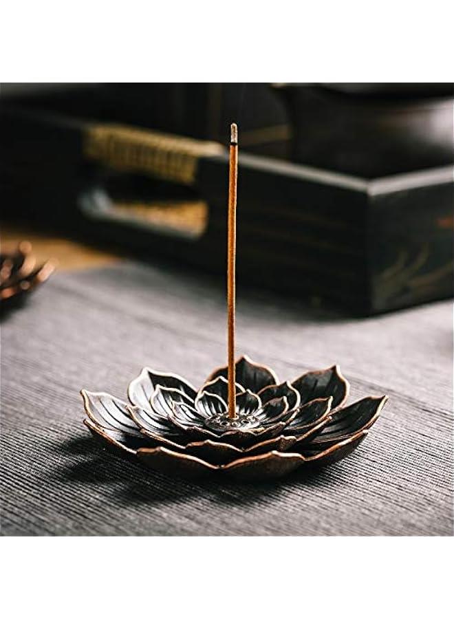 2 Pack Incense Burner, Incense Holder for Sticks, Brass Lotus Incense Stick Holder - Image 5